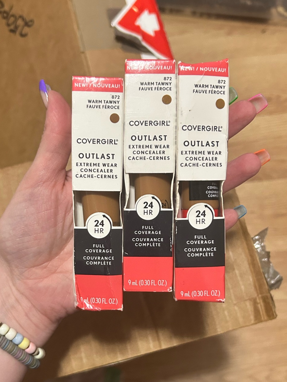 COVERGIRL Outlast Extreme Wear Concealer 872 Warm Tawny (3 Pack)
